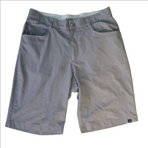 Adidas Gray Knee Length Flat Front Shorts